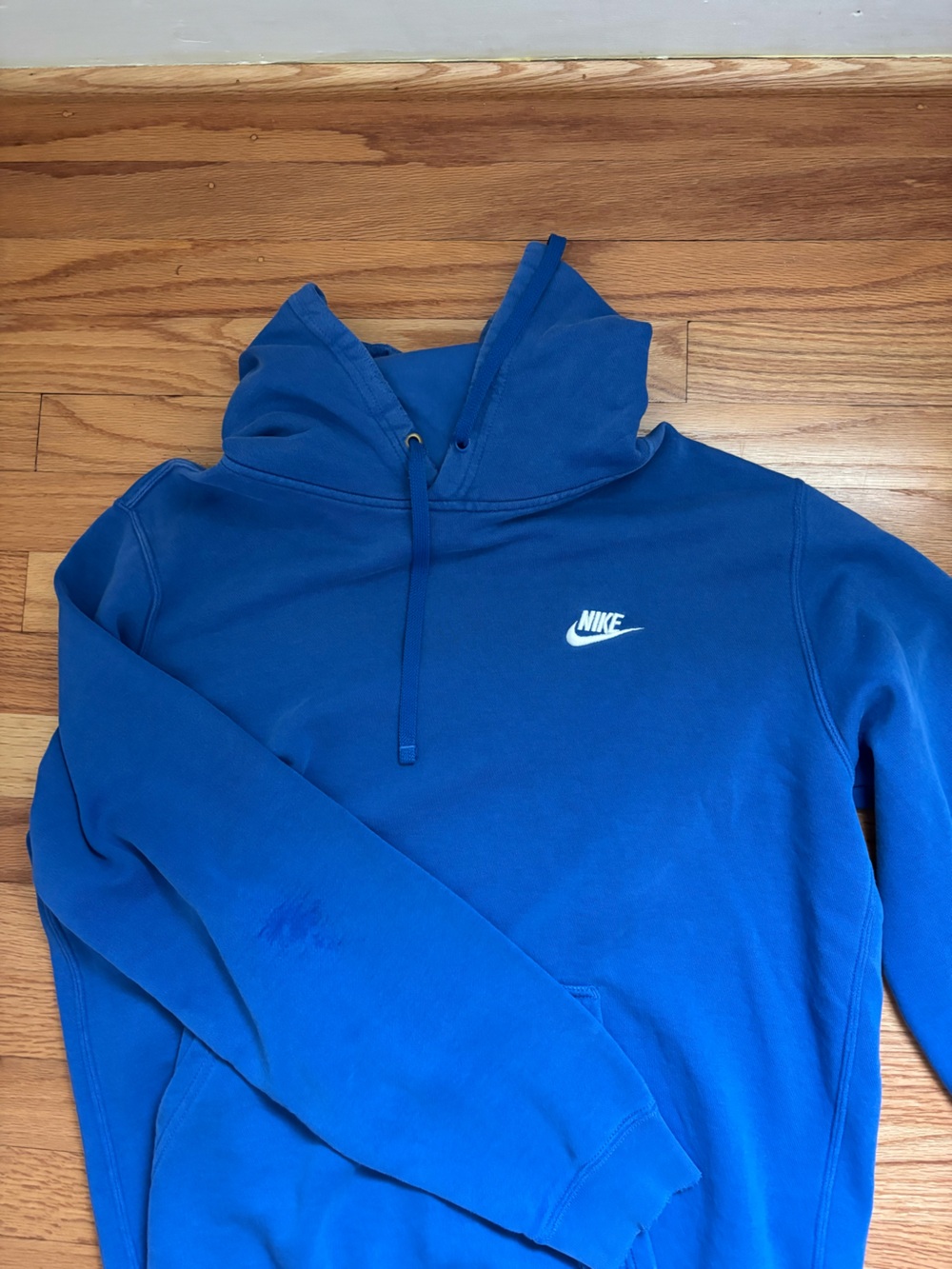 Nike Blue Hoodie with White Swoosh Tag